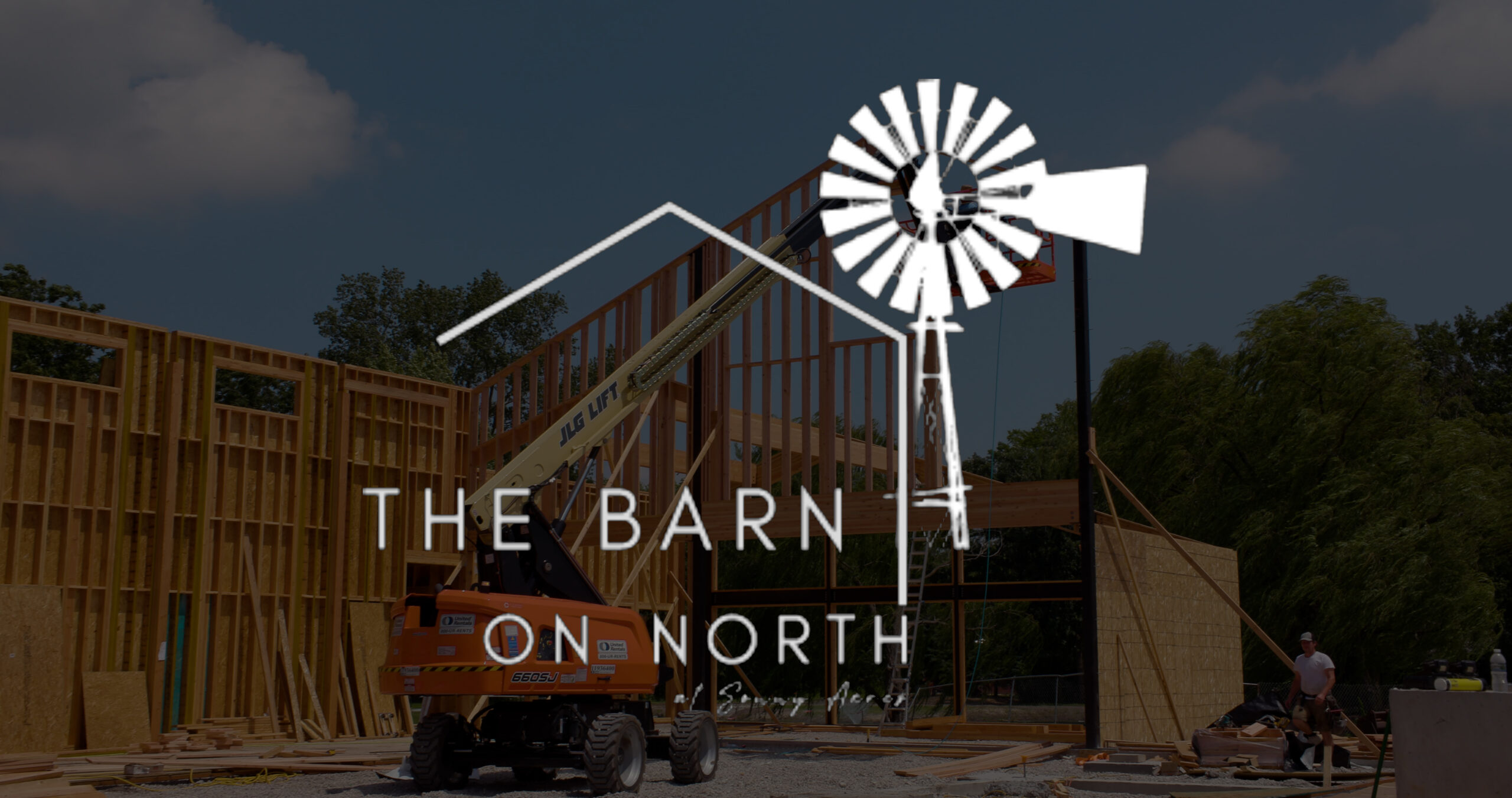 Venue development and construction progress for The Barn on North in 2025.